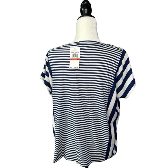 MICHAEL Michael Kohrs Blouse Blue and White Size XS - Picture 4 of 8